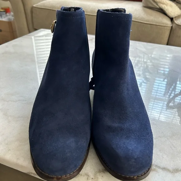 Navy Cole Haan Suede Booties - Picture 6 of 6